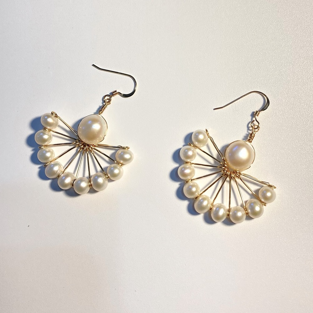 Handmade earrings- Pearl earrings, Fresh water pearls, Baroque pearls